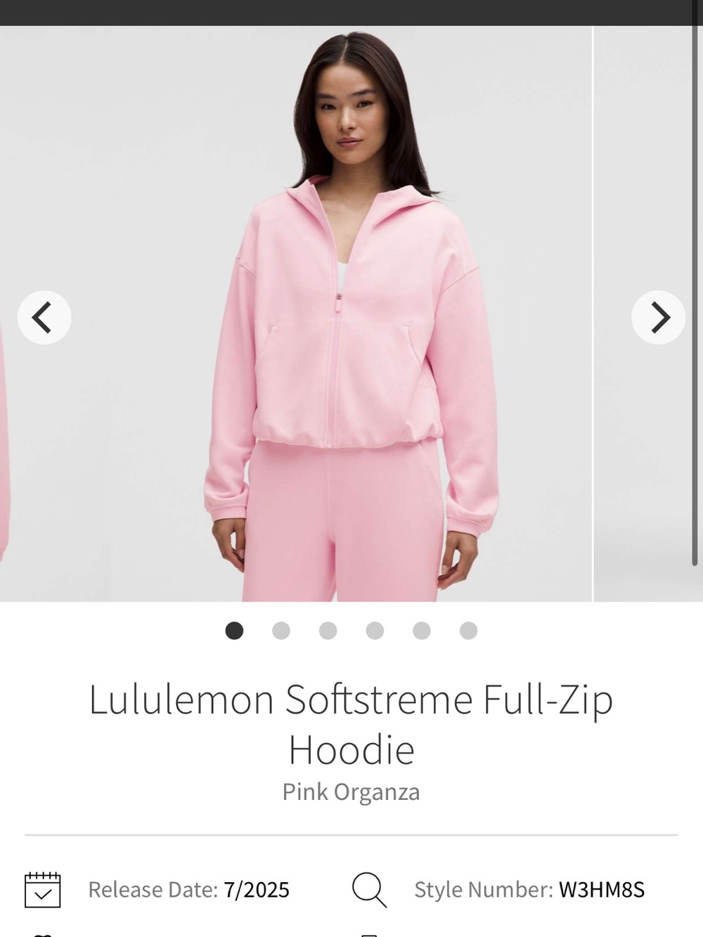 lululemon athletica Softstreme Full-Zip Hoodie - Pink Organza